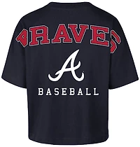 '47 Atlanta Braves Women's Back Out Foundation Crop Graphic T-shirt