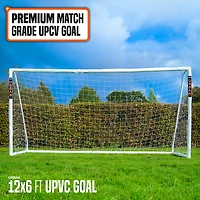 Flick Soccer 12ft X 6ft UPVC Match Goal