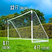 Flick Soccer 12ft X 6ft UPVC Match Goal