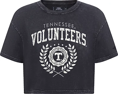 Pro Standard Women's Tennessee Volunteers Street Team Enzyme Wash Boxy Crop Short Sleeve T-shirt
