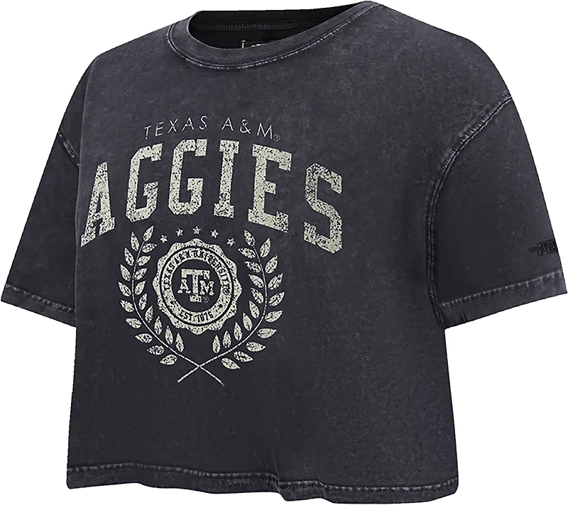 Pro Standard Women's Texas A&M Aggies Street Team Enzyme Wash Boxy Crop Short Sleeve T-shirt