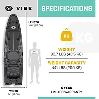 Vibe Kayaks Sea Ghost 105 10 ft 6 in Sit-On-Top Motor-Ready Fishing Kayak