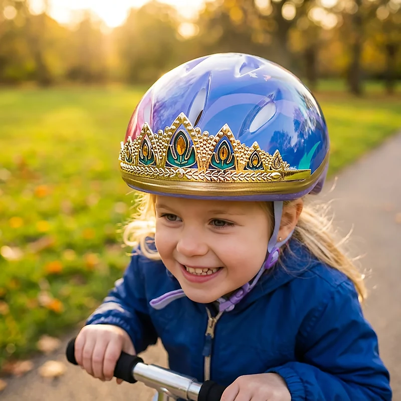 Bell Girls’ Frozen II 3-D Queen Anna Tiara Bike Helmet