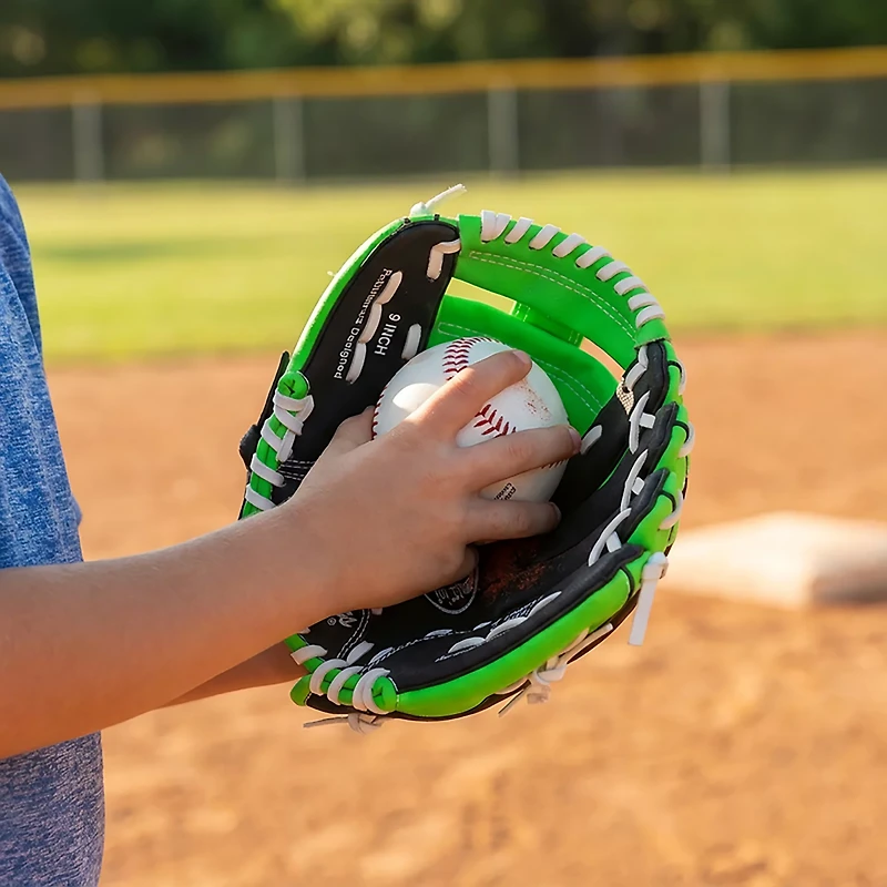 Rawlings Youth Player Basket Web 9 in Pitcher/Infield Glove Left-handed with Ball