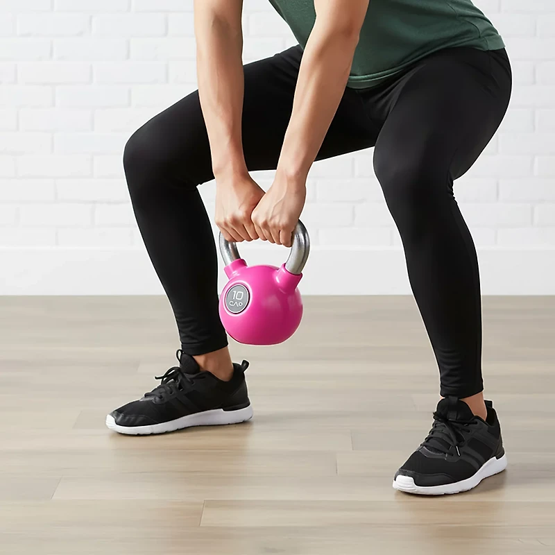 CAP Barbell Rubber-Coated lb. Kettlebell with Chrome Handle