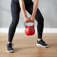 CAP Barbell Rubber-Coated 25 lb. Kettlebell with Chrome Handle