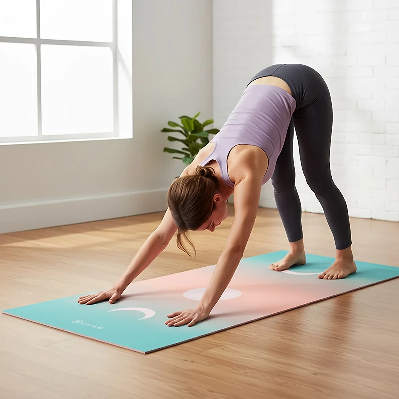 Gaiam Reversible Aubergine Swirl 24 x 68 0.24 Yoga Mat