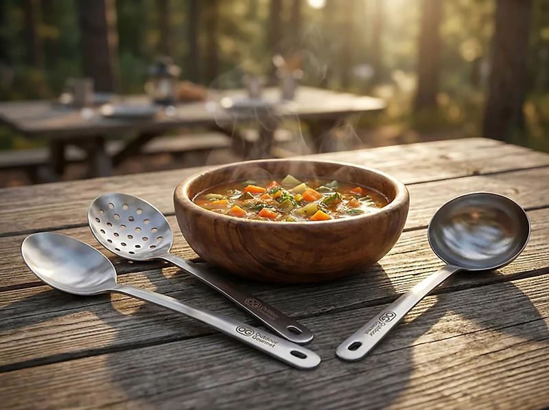 Outdoor Gourmet 3-Piece Stainless-Steel Serving Set