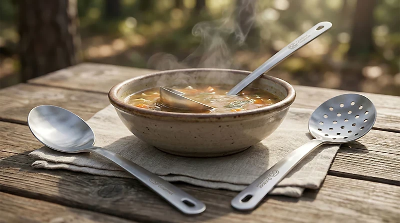 Outdoor Gourmet 3-Piece Stainless-Steel Serving Set
