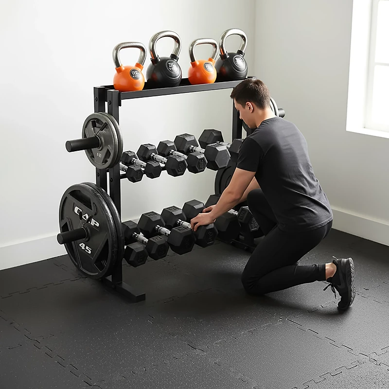 CAP Barbell 3-Tier Horizontal Free Weight Rack