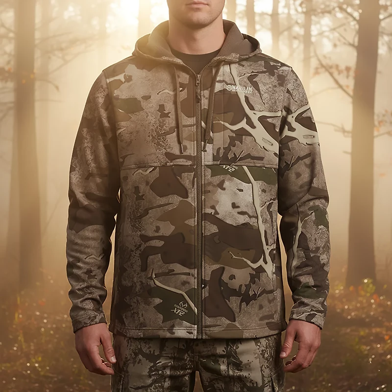 Magellan Outdoors Hunt Gear Men’s Boone Hooded FZ Camo Jacket
