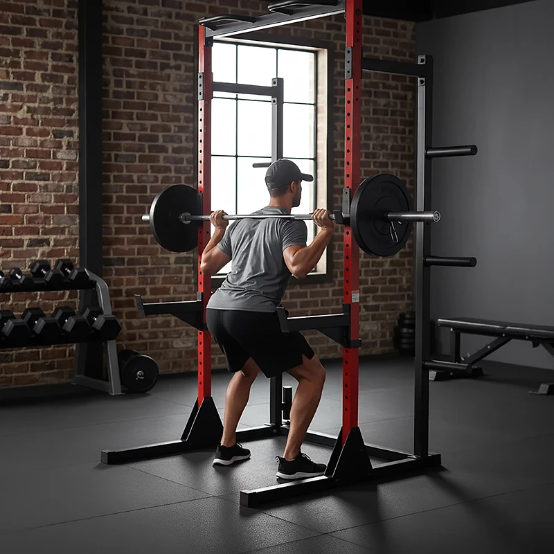 CAP Barbell Strength Power Rack Sports Edition + 1/2 Rack Conversion