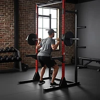 CAP Barbell Strength Power Rack Sports Edition + 1/2 Rack Conversion