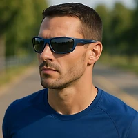 Maverick Active Rubberized Wrap Sunglasses