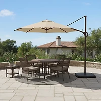 Mosaic 10 ft Round Patio Cantilever Umbrella