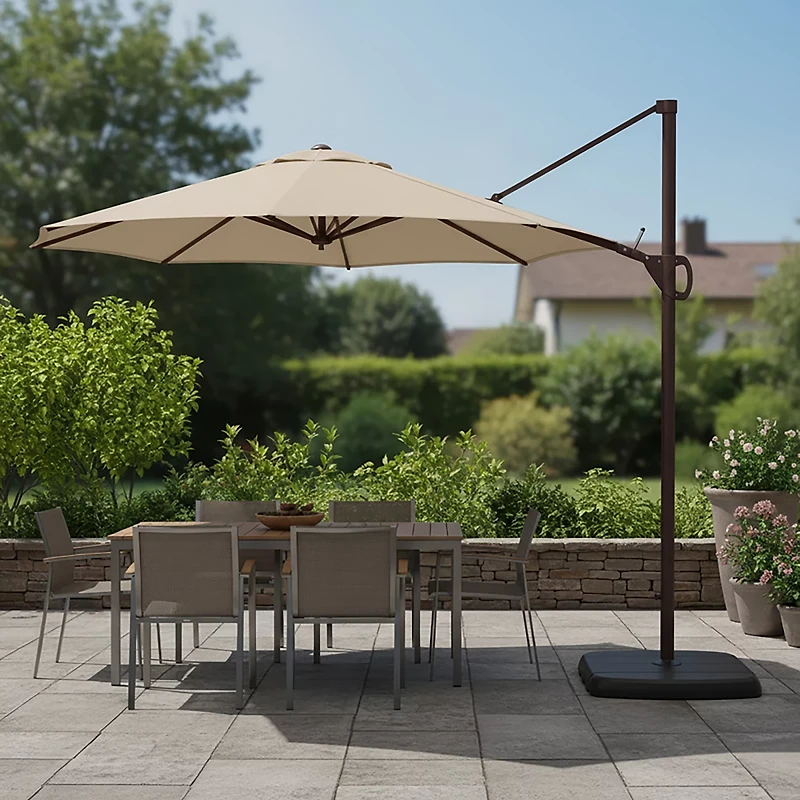 Mosaic 10 ft Round Patio Cantilever Umbrella