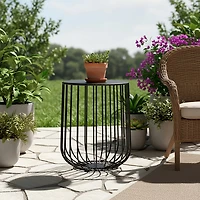 Mosaic Basket Accent Table