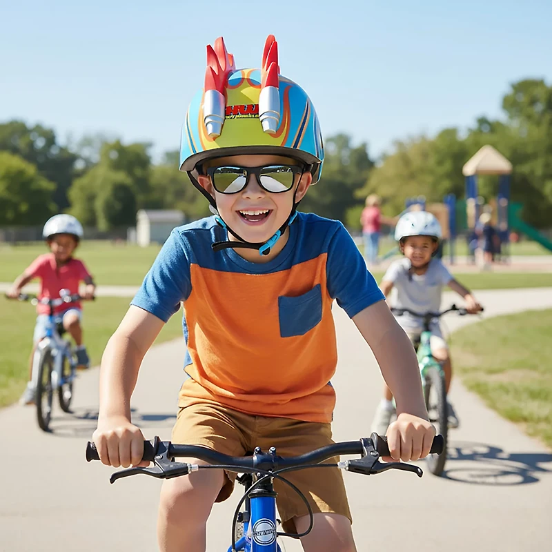 Hot Wheels Boys' 3-D Light-Up Mohawk Flames Helmet
