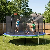 AGame 16 ft Round Trampoline with Basketball Goal