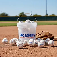 Academy Sports + Outdoors Practice Baseballs Bucket 24 Pack