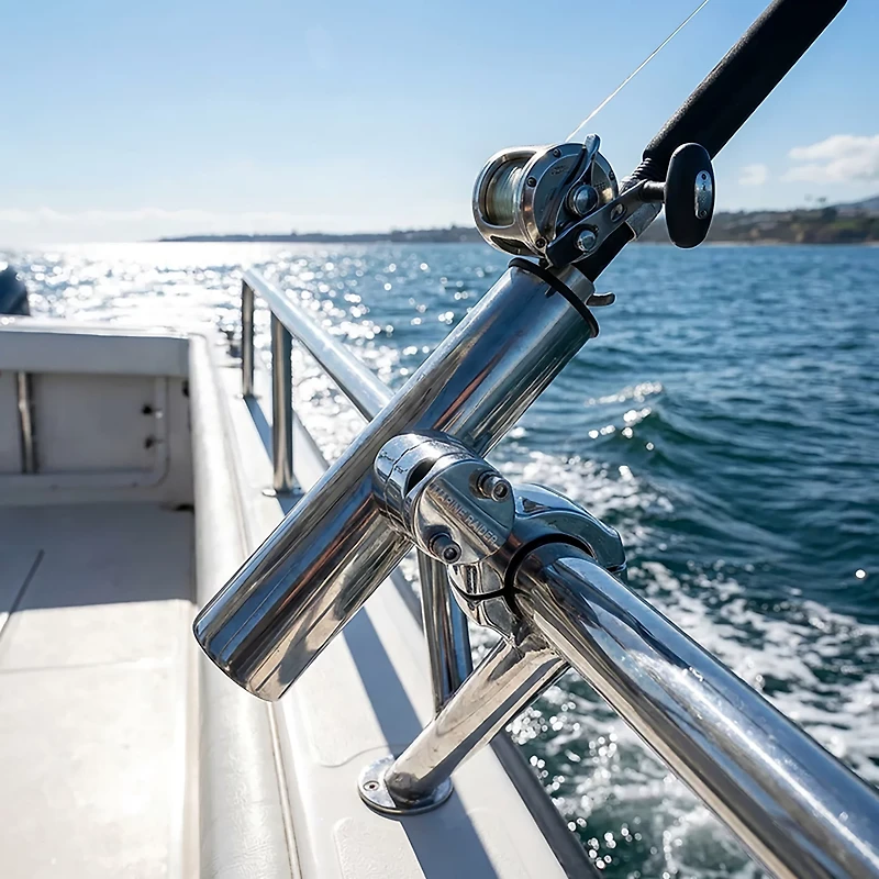 Marine Raider Stainless-Steel Clamp-On Rod Holder
