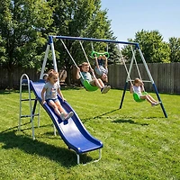 Sportspower Sierra Vista Metal Swing and Slide Set