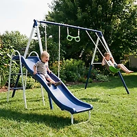 Sportspower Sierra Vista Metal Swing and Slide Set