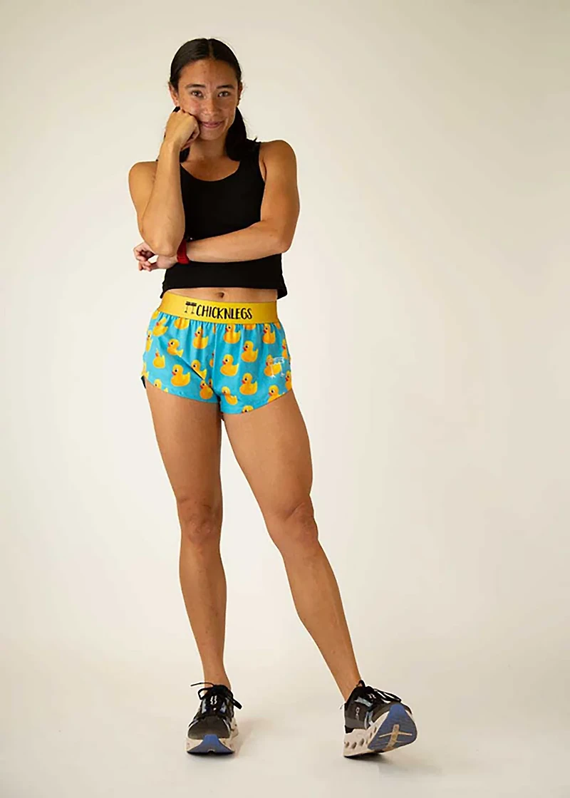 ChicknLegs Women's Rubber Ducky Split Shorts 1.5