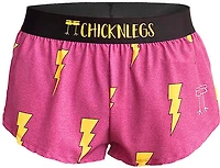 ChicknLegs Women's Pink Bolts Split Shorts 1.5