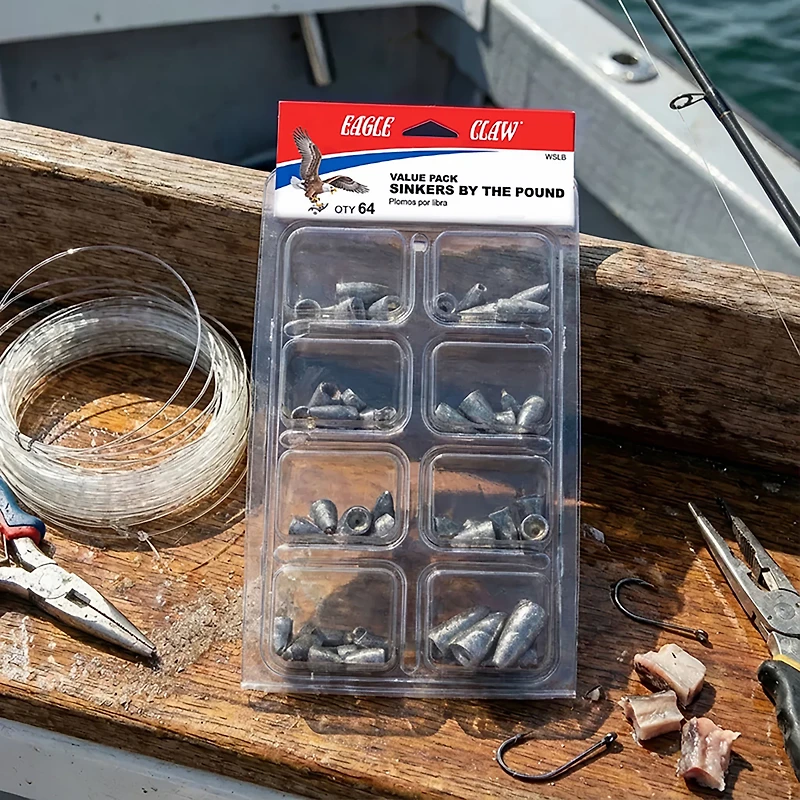Eagle Claw Sinkers 64-Pack
