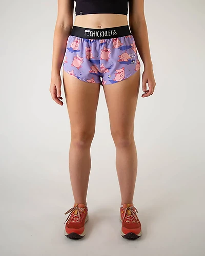 ChicknLegs Women's Piggies Split Shorts 1.5
