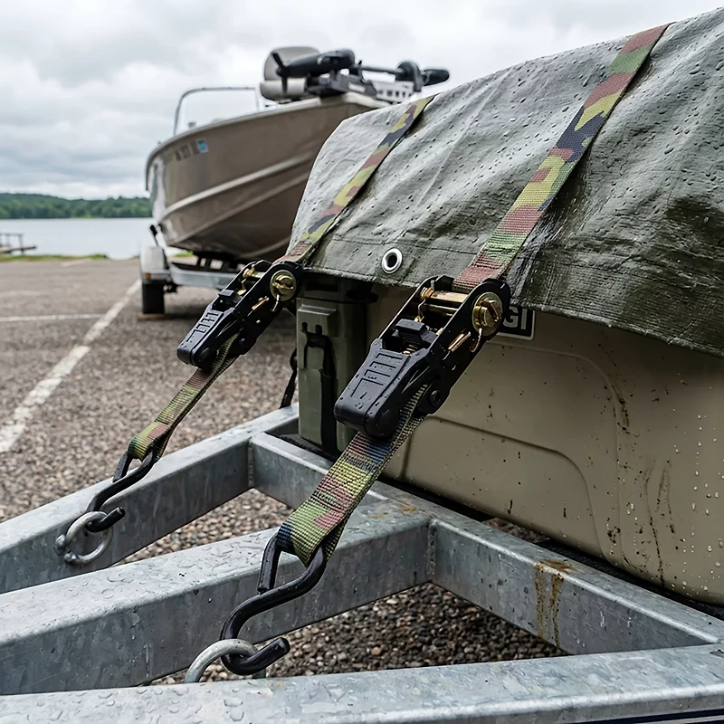CargoLoc 8' Camo Ratchet Tie-Downs 2-Pack