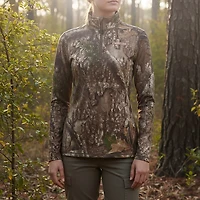 Magellan Outdoors Women's HuntGear Crockett 1/4 Zip Long Sleeve Pullover