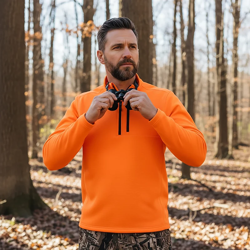 Magellan Outdoors Men's HuntGear Crockett 1/4 Zip Long Sleeve Pullover