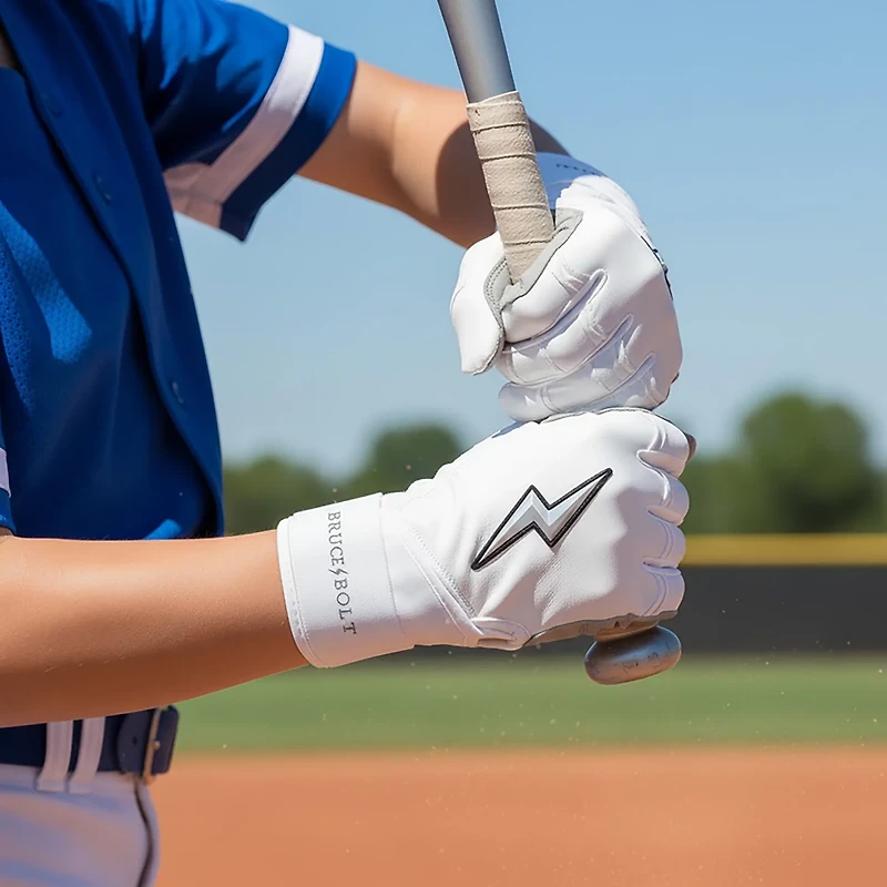 BRUCE BOLT Kids' CHROME Series Long Cuff Batting Baseball Gloves