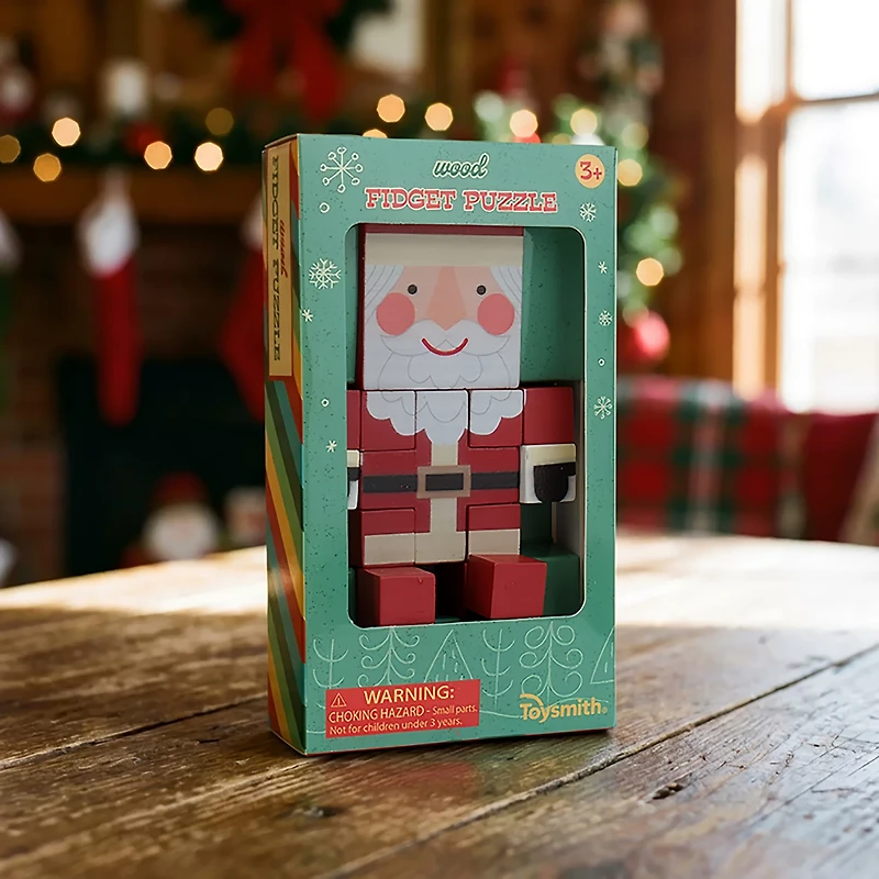 Toysmith Holiday Wood Fidget Puzzle