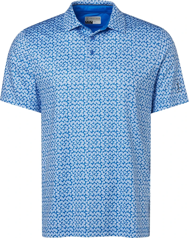 PGA Tour Men’s Abstract Geo Print Polo Shirt