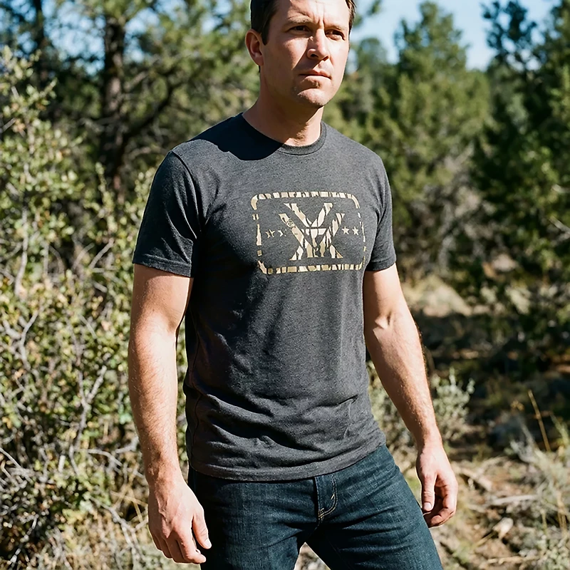 Vortex Men's Camo Trigger Press Graphic T-shirt