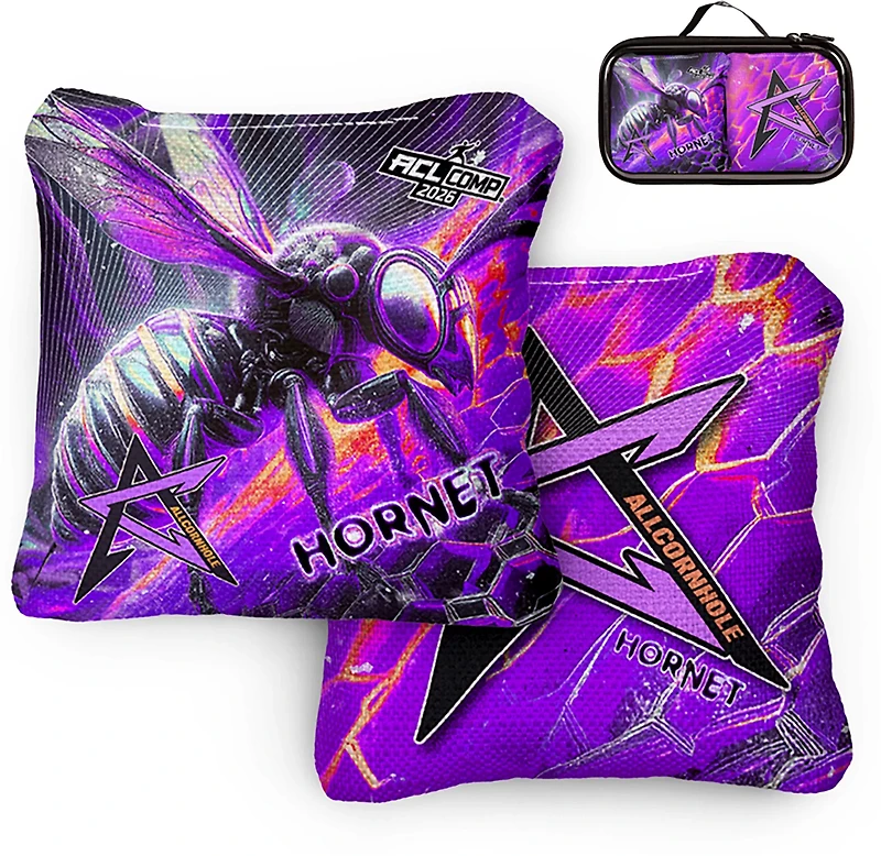 American Cornhole League Comp Bag Purple Hornet Bags