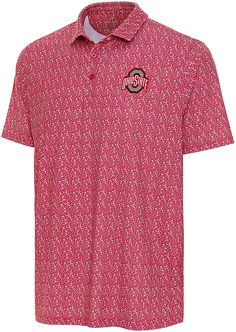 Antigua Men's Ohio State Buckeyes Botanic Polo Shirt