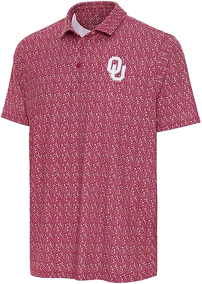 Antigua Men's Oklahoma Sooners Botanic Polo Shirt