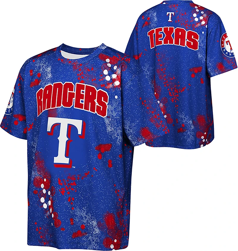 Outerstuff Boys' Texas Rangers Stadium Lights Sublimation Graphic T-shirt