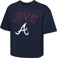 Outerstuff Girls' Atlanta Braves Stone Love Boxy Graphic T-shirt