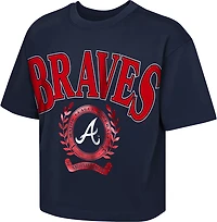 Outerstuff Girls' Atlanta Braves Can't Lose Boxy Graphic T-shirt