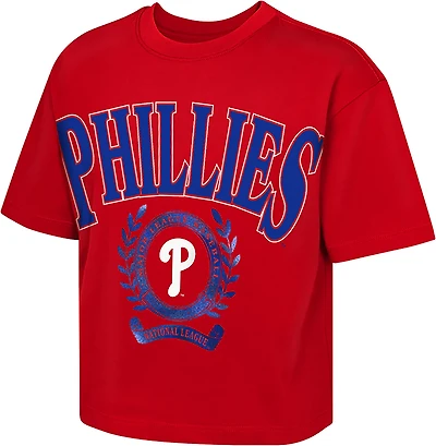 Outerstuff Girls' Philadelphia Phillies Can't Lose Boxy Graphic T-shirt