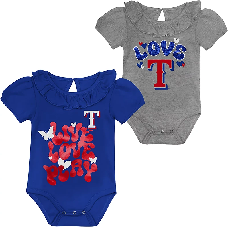 Outerstuff Infants' Texas Rangers Hop Base Creeper Set 2-Pack
