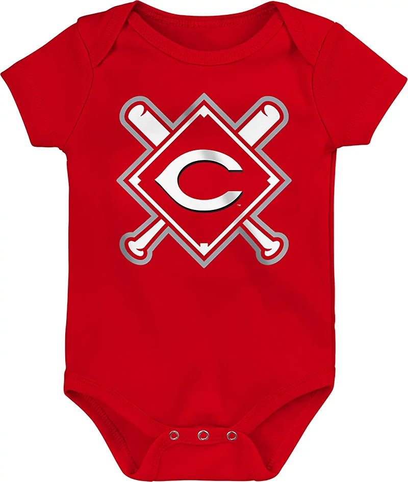 Outerstuff Infants' Cincinnati Reds Home Plate Creeper Set 3-Pack
