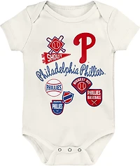 Outerstuff Infants' Philadelphia Phillies Home Plate Creeper Set 3-Pack