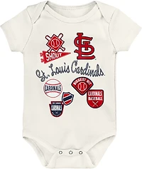 Outerstuff Infants' St. Louis Cardinals Home Plate Creeper Set 3-Pack