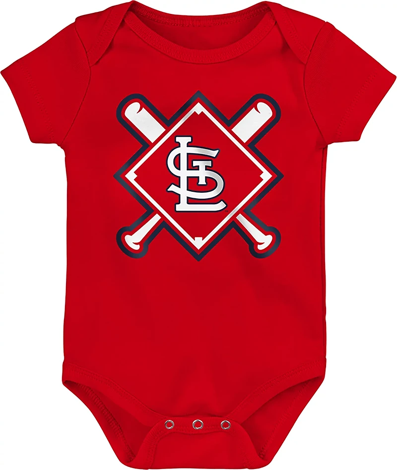 Outerstuff Infants' St. Louis Cardinals Home Plate Creeper Set 3-Pack